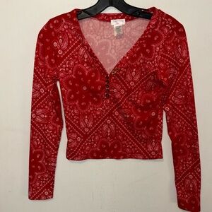 Girl Bandanna Long Sleeve Top